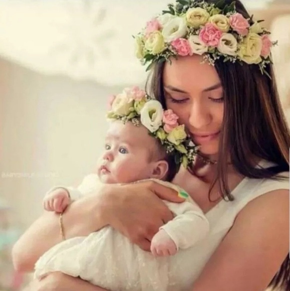 Mom Baby Matching Flower Headband Mother Baby - Picture 3 of 8